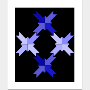 Blue arrow design Posters and Art